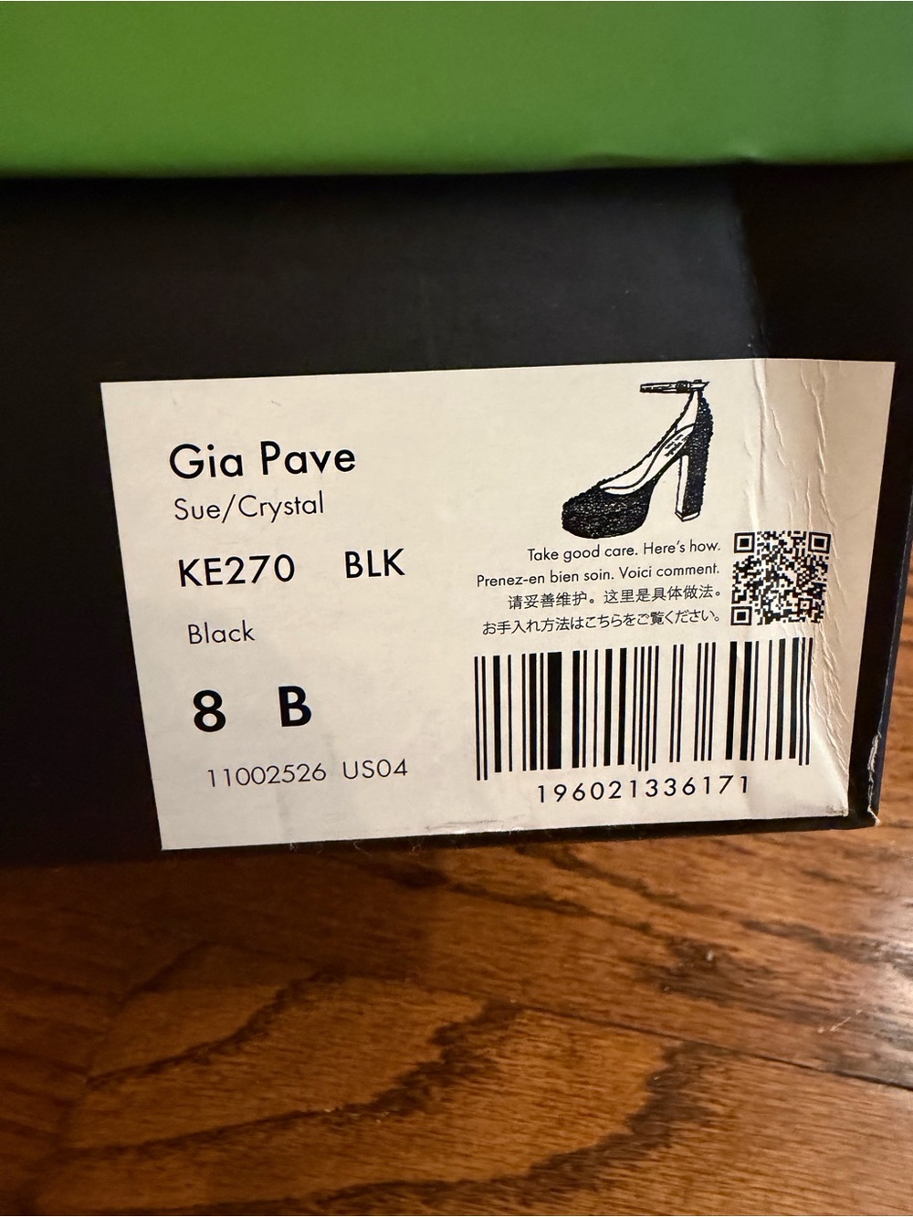 kate spade Gia Pave Black Crystal Platform Block Heel Pumps - Picture 7 of 7